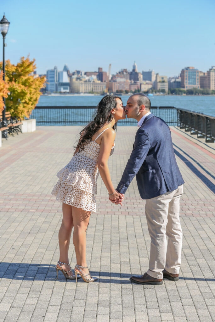 Engagement sunset couple