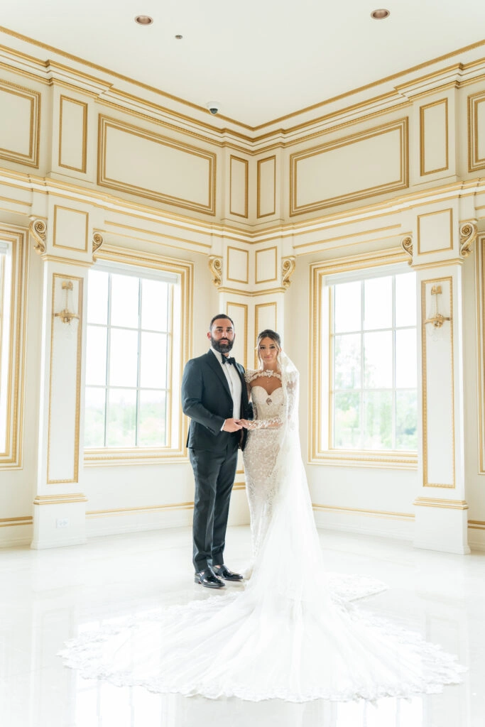 Bride with veil portrait
