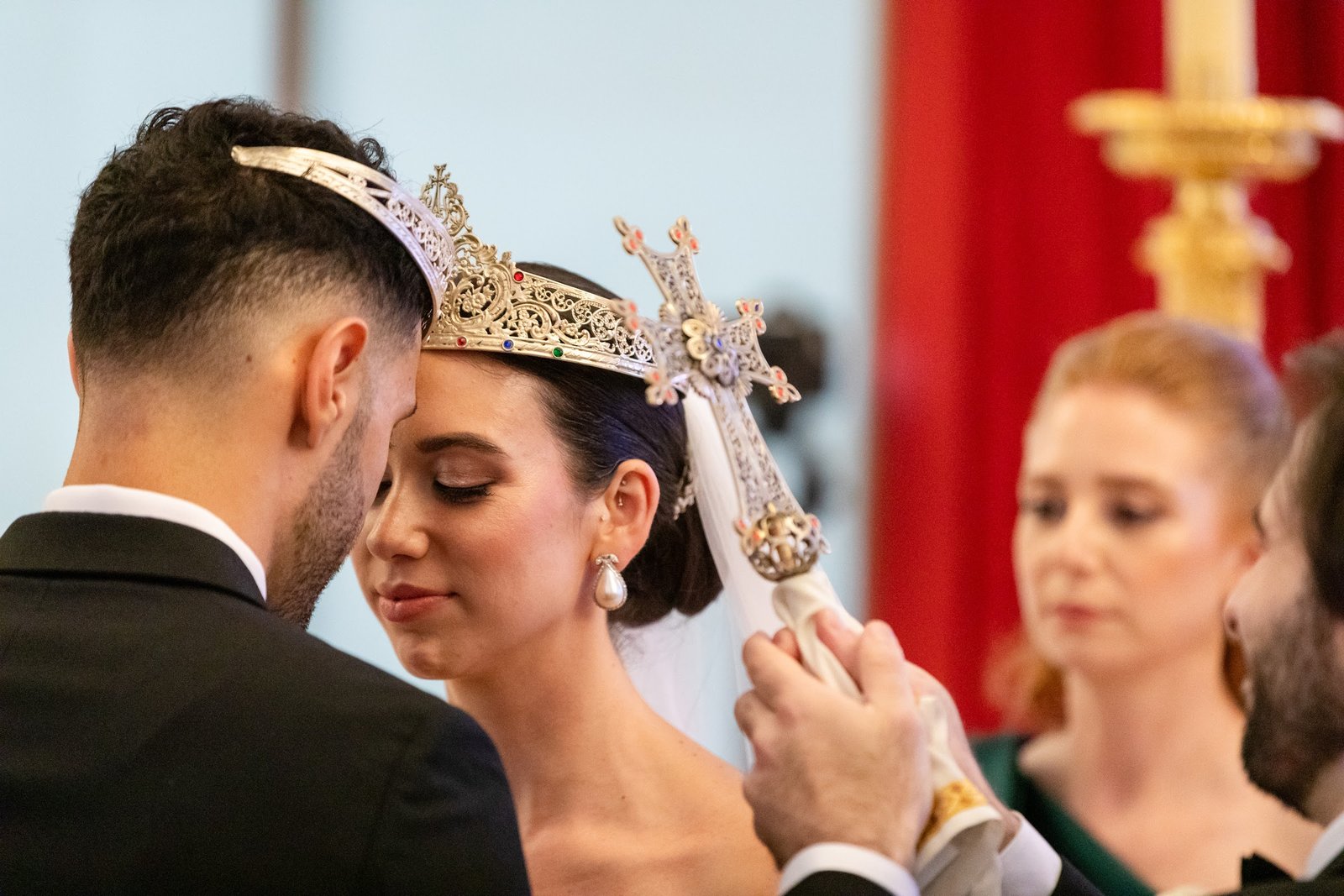 Crowning during the wedding ceremony